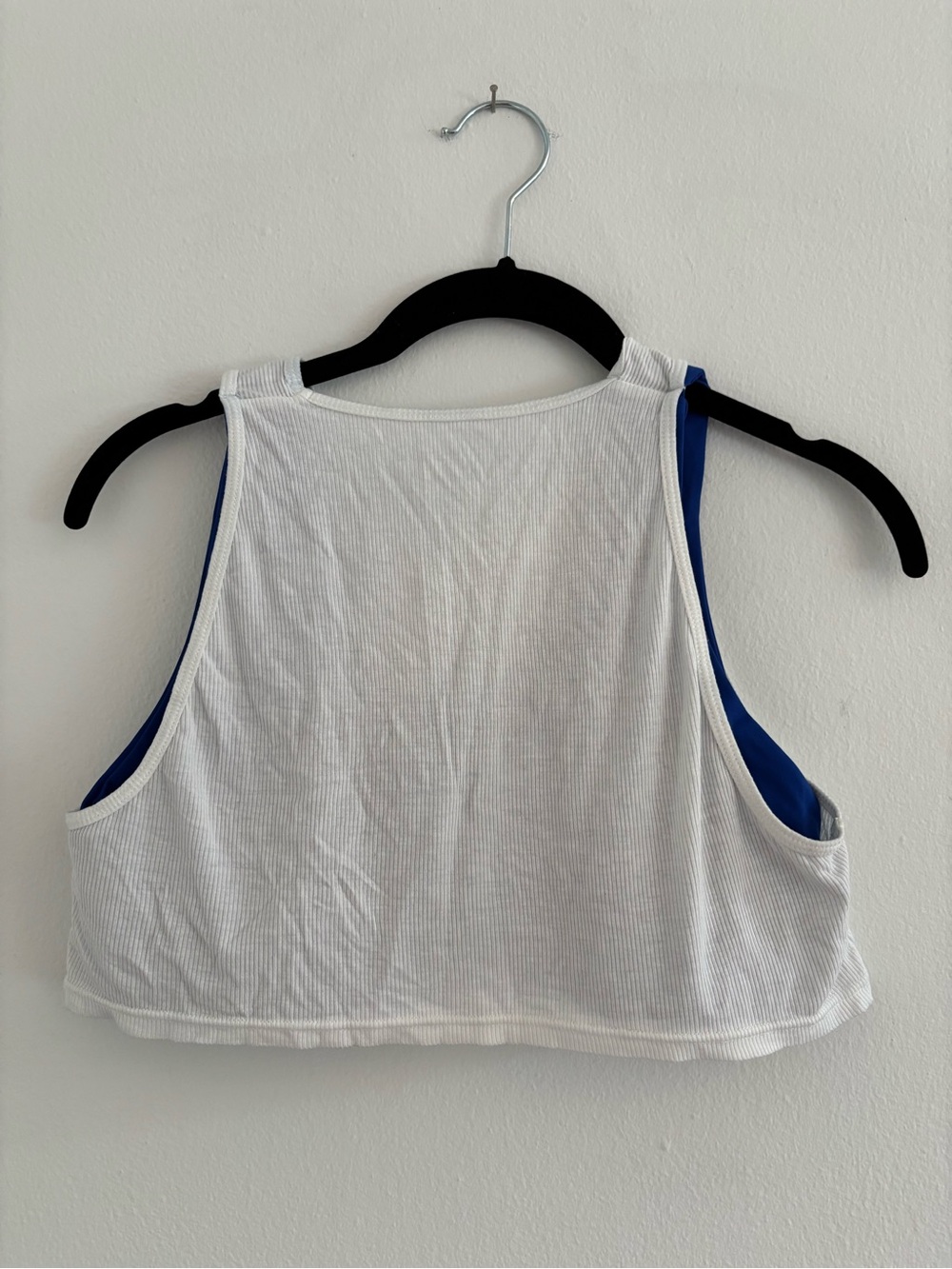 SET Active Royal Blue Sports Bra with White Tank - Picture 2 of 3